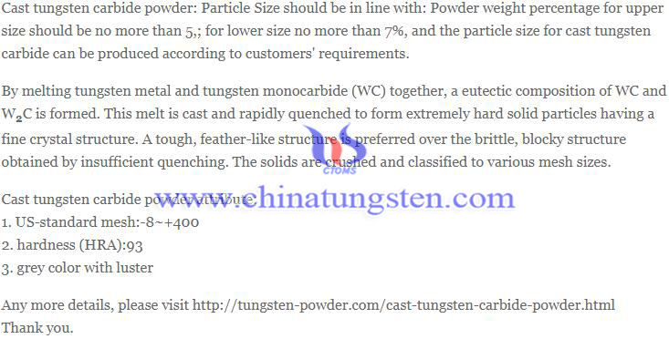 cast tungsten carbide image