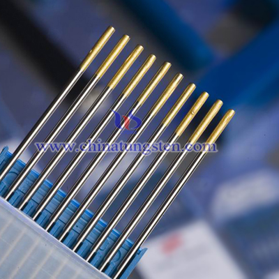  Lanthanated tungsten electrodes (yellow mark) 