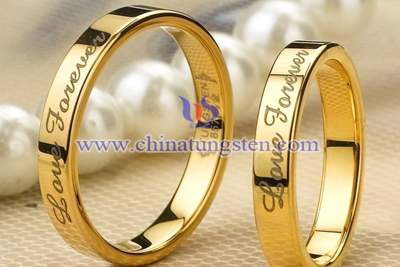 tungsten carbide gold plated rings