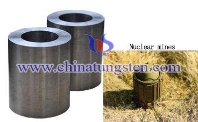 Tungsten alloy shielding container for nuclear mine Tungsten alloy shielding container for nuclear mine