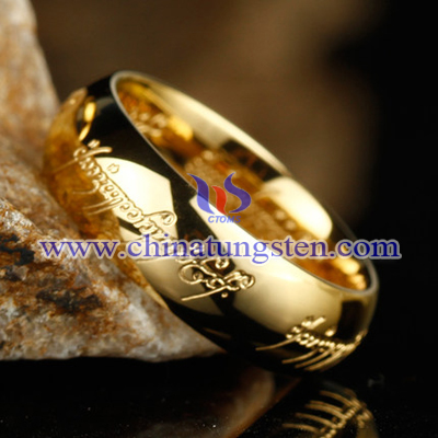 tungsten gold ring of the lord of the rings