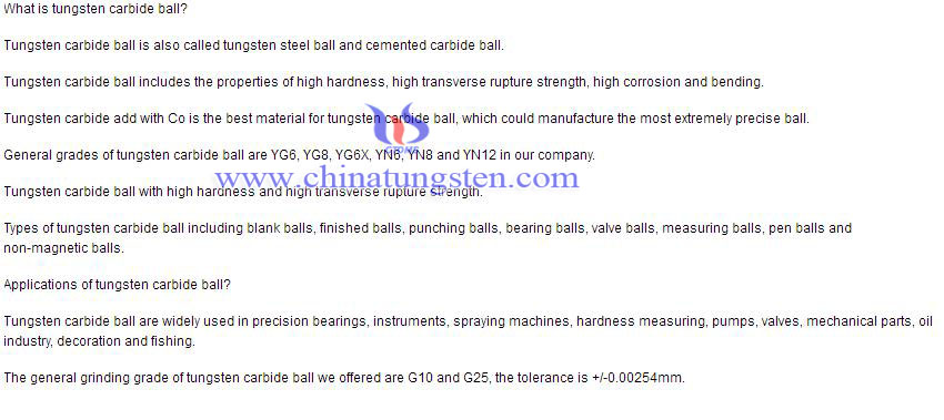 what is tungsten carbide ball picture
