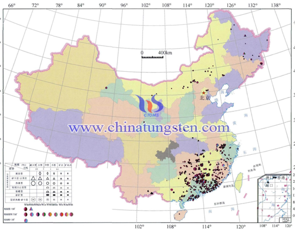 中国钨矿地质岩层简略图片