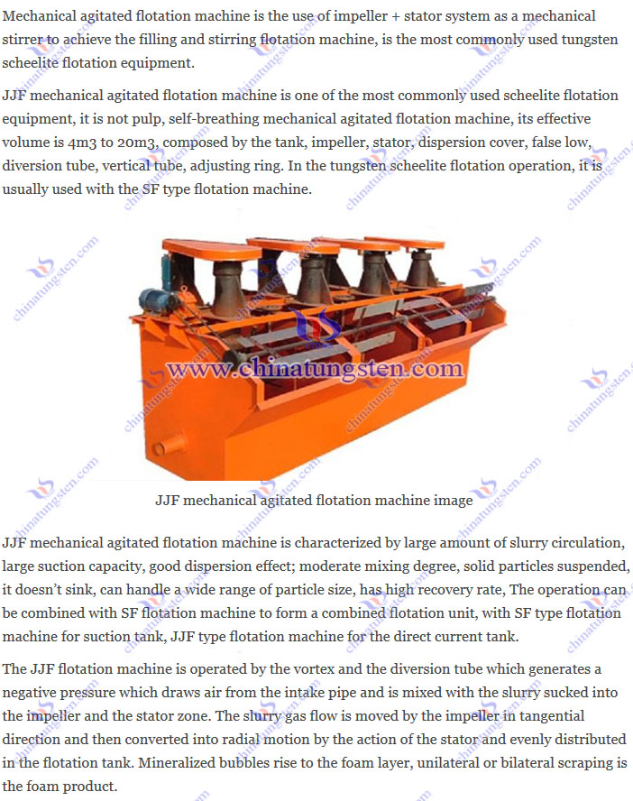 JJF mechanical agitated flotation machine image