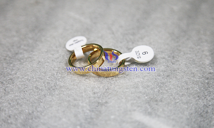 women gold plated tungsten ring image