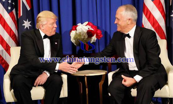 特朗普和澳大利亚总理特恩布尔会谈图片