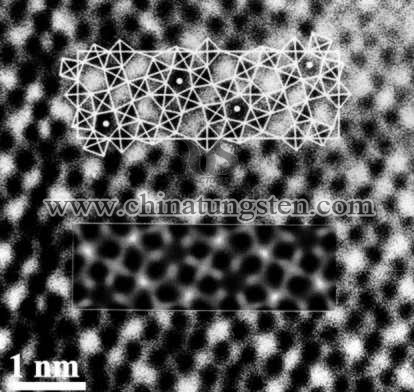 niobium tungsten oxde HRTEM photo