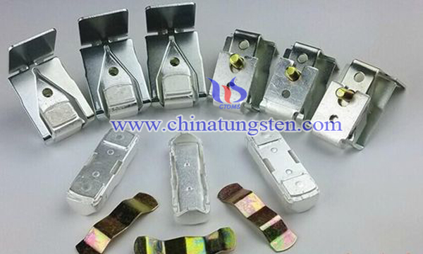 silver tin oxide-tungsten electrical contact material image