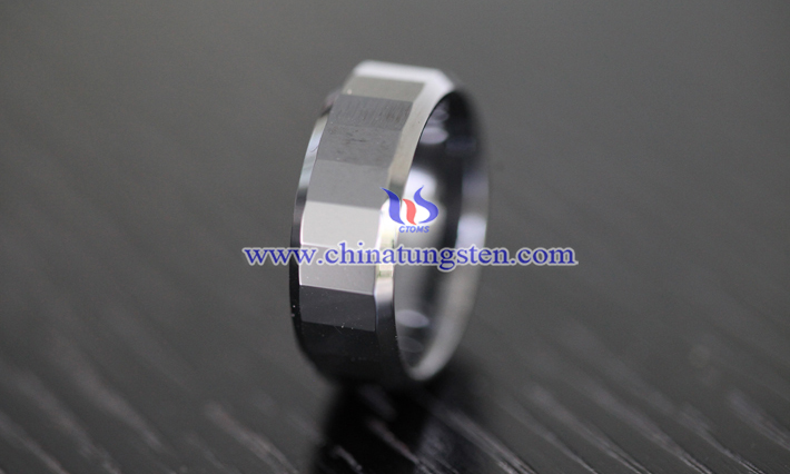 black tungsten carbide ring picture