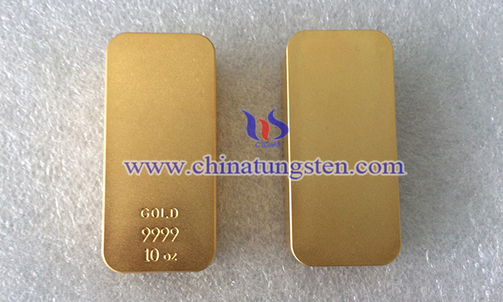 tungsten gold plated brick picture