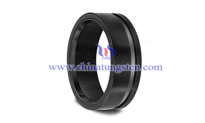 black tungsten wedding ring picture