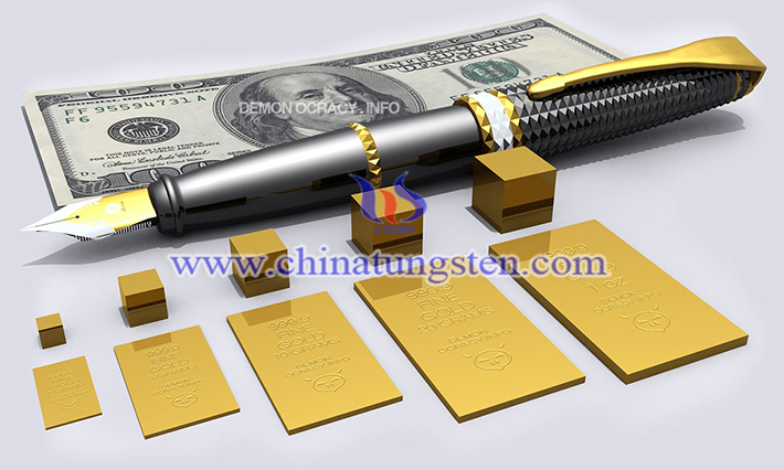tungsten alloy gold bullion picture