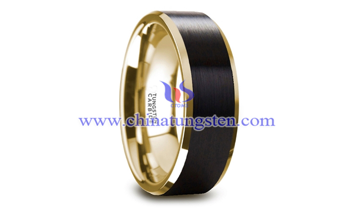 gold plated tungsten polished ring picture