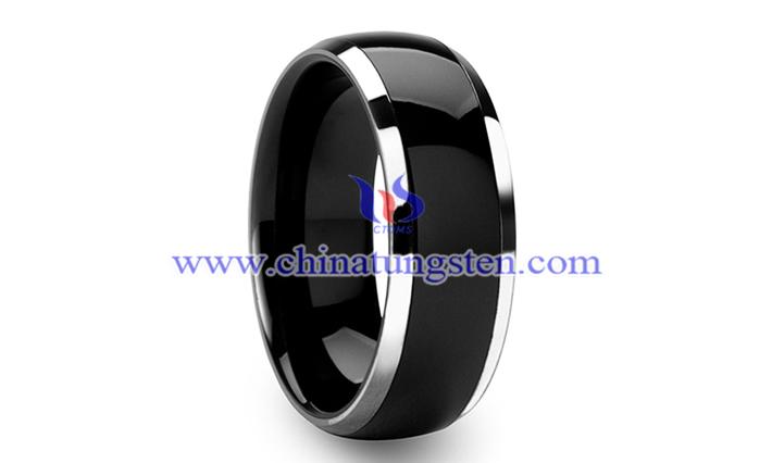 black domed tungsten wedding band picture