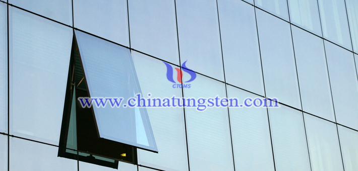 tungsten oxide powder applied for glass curtain wall heat insulation coating picture