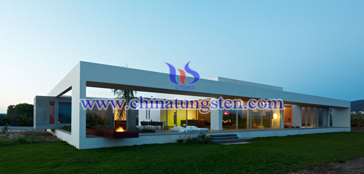 tungsten oxide powder applied for new energy efficient building glass picture