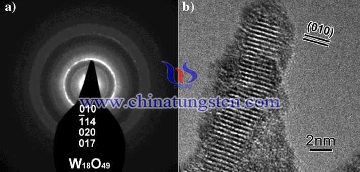 W18O49纳米球的TEM照片