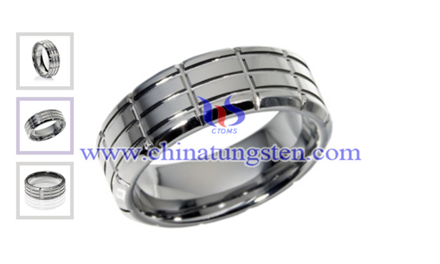 polished tungsten carbide ring picture