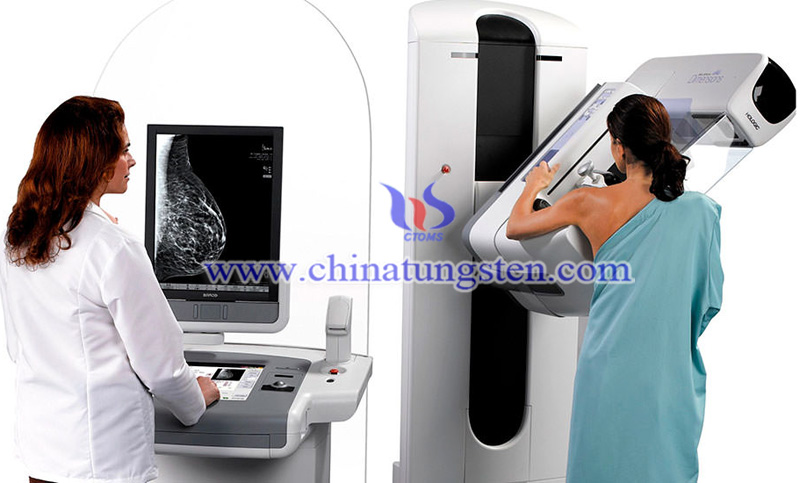 modern advanced molybdenum target X-ray machine photography for breast examination image