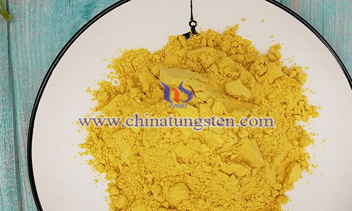 yellow tungsten oxide powder applied for liquid electrochromic device picture