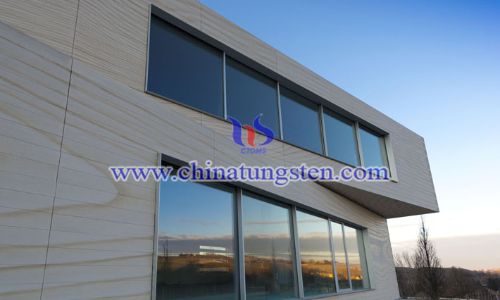 tungsten oxide applied for building thermal insulating glass picture