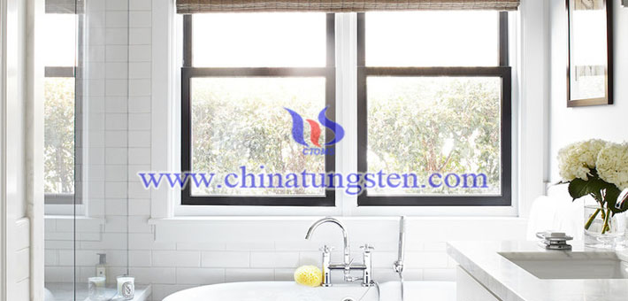 cesium tungsten bronze nanopowder applied for bathroom thermal insulating glass coating picture