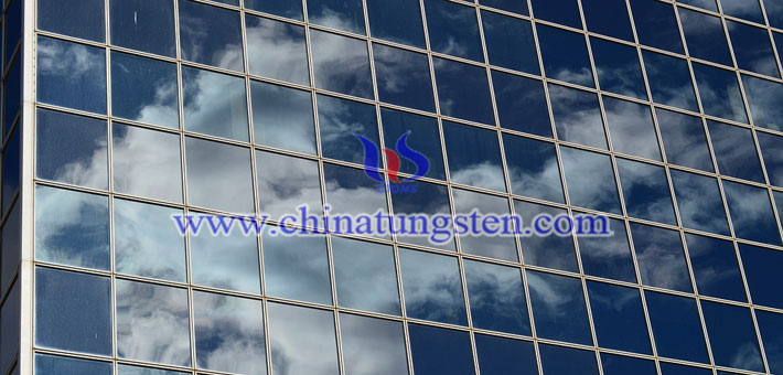 cesium tungsten bronze nanopowder applied for office building thermal insulating glass coating picture