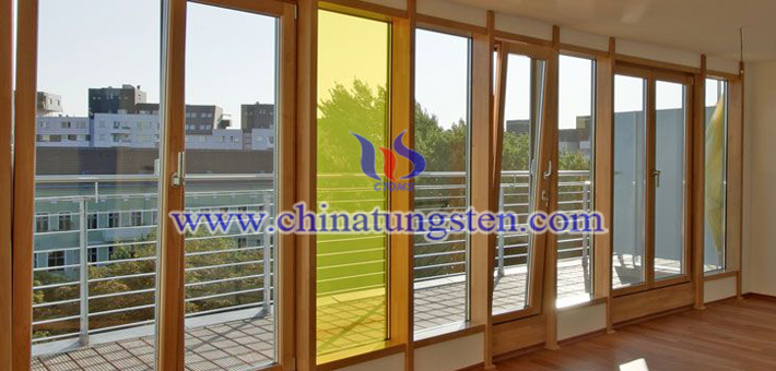 cesium tungsten oxide applied for energy efficient glass window picture