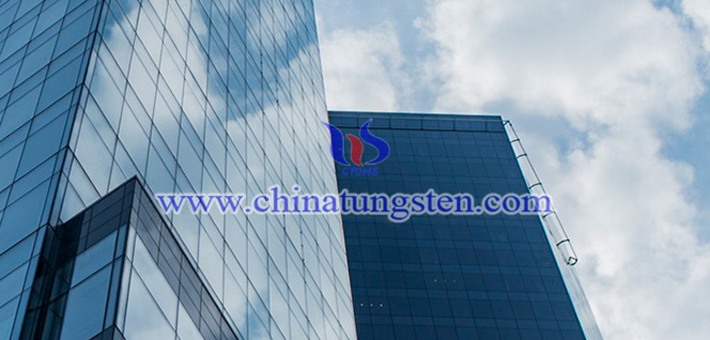 Cs0.32WO3 applied for large area glass curtain wall picture