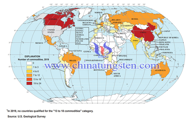 major import resources of nonfuel mineral commodities of the US image