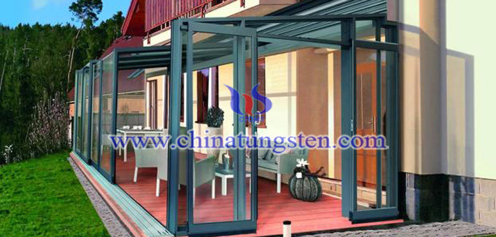 nano tungsten oxide applied for sunroom heat insulation coating picture