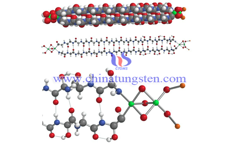 protein with oxygen and lithium at the ends in meteorite image