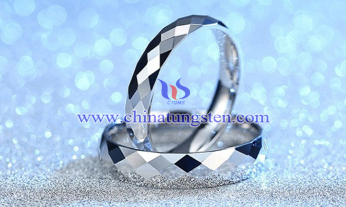 mercury faceted tungsten ring picture