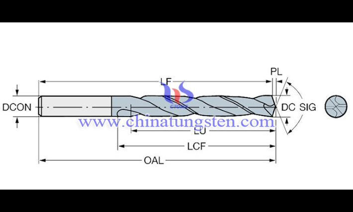 solid tungsten carbide drill image