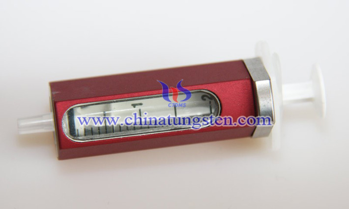 tungsten alloy syringe shield applied for PET picture