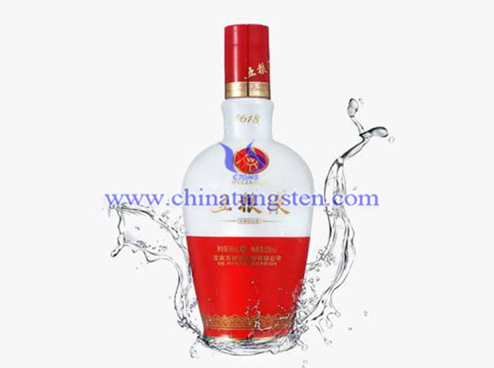 Maitai alcohol bottle coated with red image