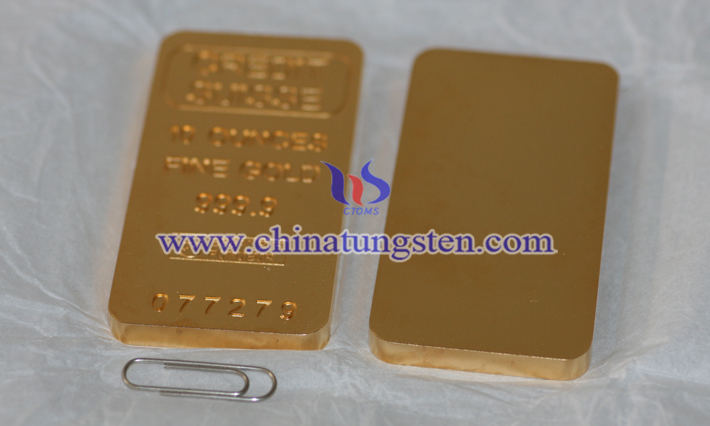 gold plated tungsten bar picture