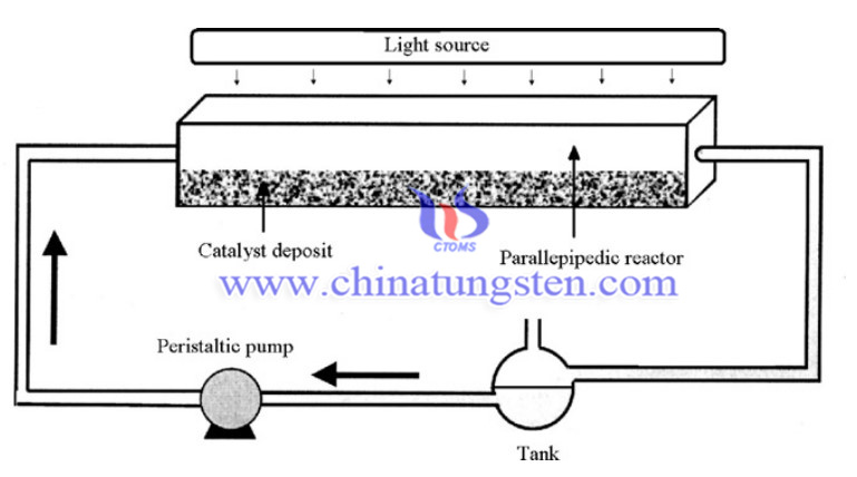 Image of experimental setup for the photocatalytic degradation