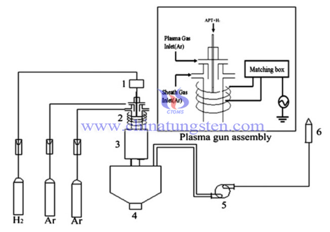 Schematic of the induction thermal plasma processing system 