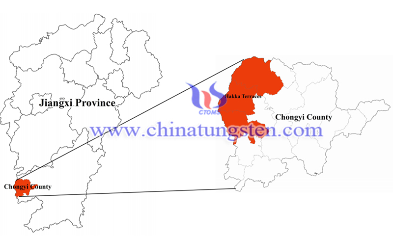 The location of Chongyi Country image