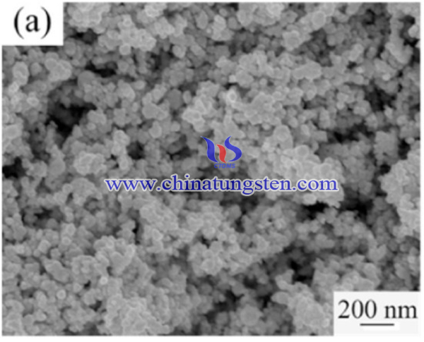 SEM image of W-Cu core-shell nanoparticles