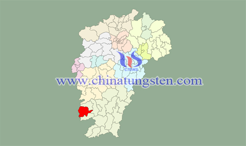 location of Chongyi Country image