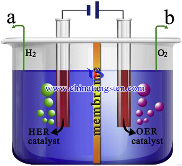 image of scheme for water splitting system