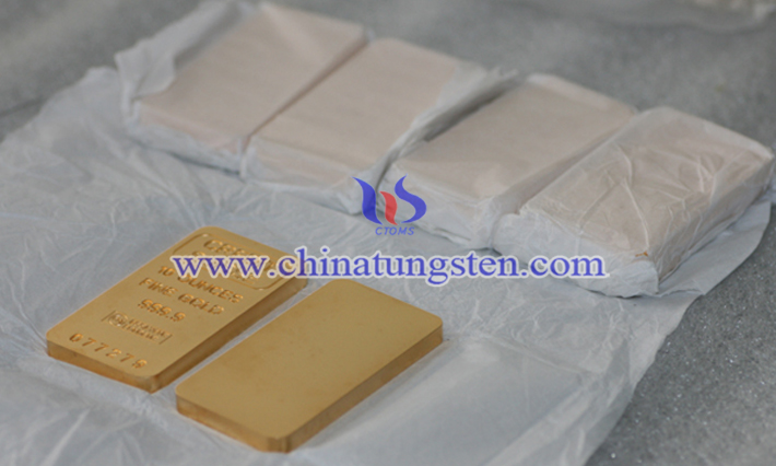 tungsten alloy gold plated bar picture