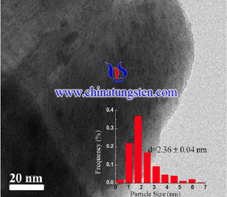 TEM images of  Pt-Au-WO3 catalyst