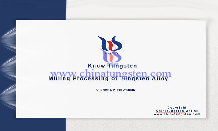 tungsten alloy milling processing image