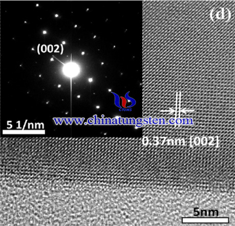 HRTEM image of the nanoplate and nanorod