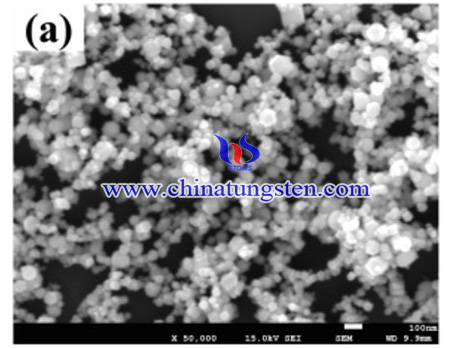 TEM image of nanosized tungsten