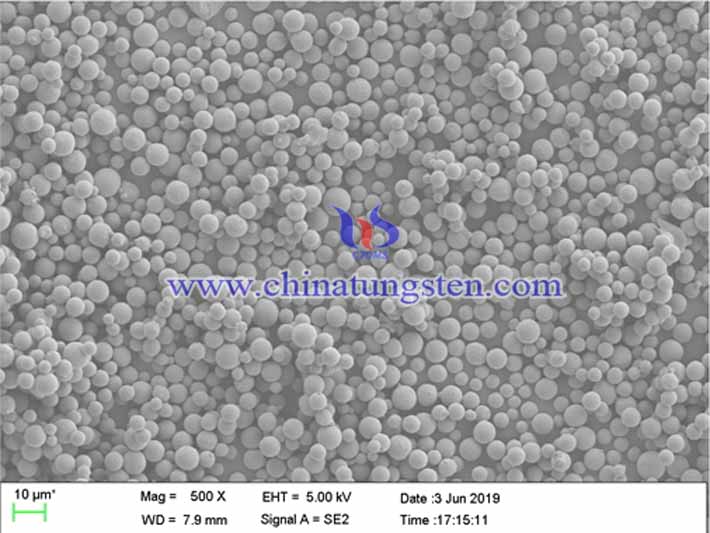 球形鎢粉微觀結構分析圖片