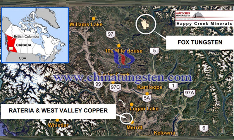 Happy Creek Minerals Drills Fox Tungsten Project
